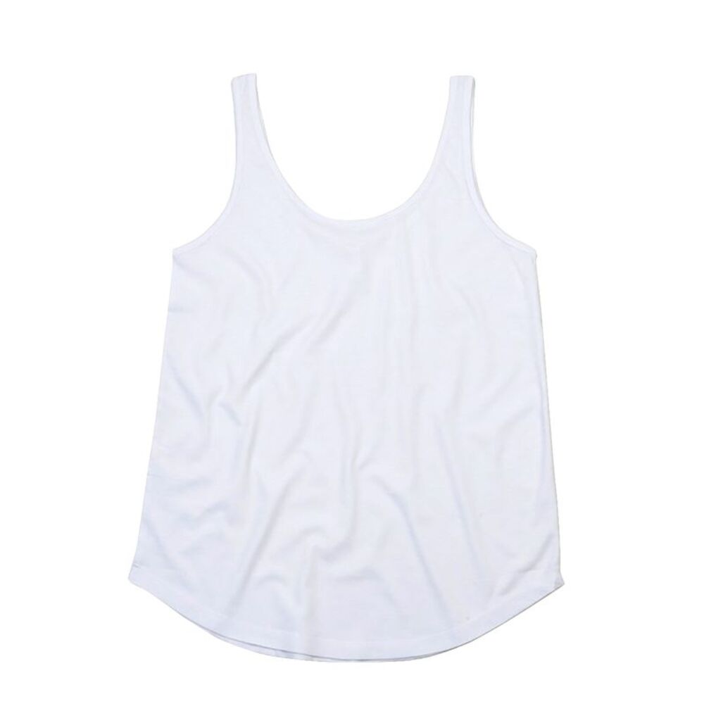 Mantis Womens/Ladies Loose Fit Sleeveless Vest Top / White